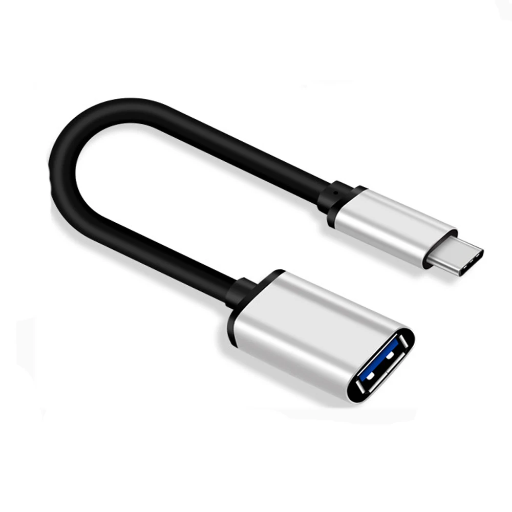 Usb type-C адаптер штекер USB 3,0 Женский конвертер type-C OTG кабель для передачи данных для huawei samsung для геймпада джойстик мышь u-диск - Цвет: Silver