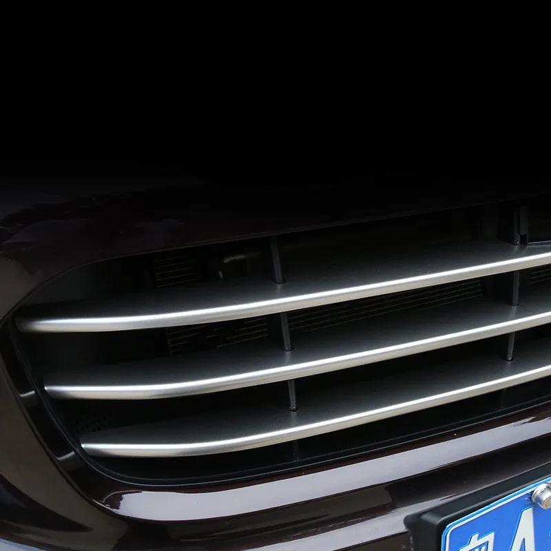  Stainless Steel Car Grille Cover Fog Lamp Mouldings Trim for Porsche Cayenne 2015 2016 2017 Styling