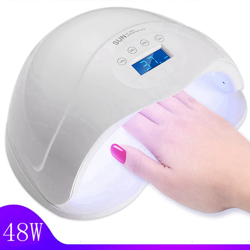

48W UV LED Lamp Nail Dryer Dual UV Lamp for Curing UV Gel Nail Polish with Sensor Smart Timer Lamp for Nails SUN5 Series
