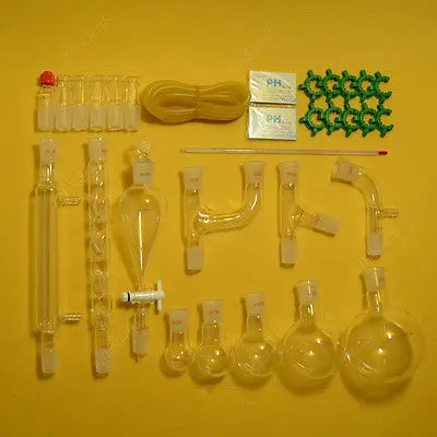 

New Chemical Glassware Kit,Lab Glass Set with Ground Joints 24/29,29PCS