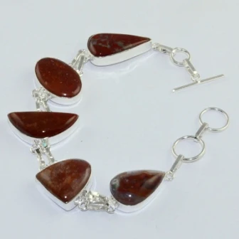 

Jaspers Silver Overlay on Copper Bracelet , 23.3 cm, B1520