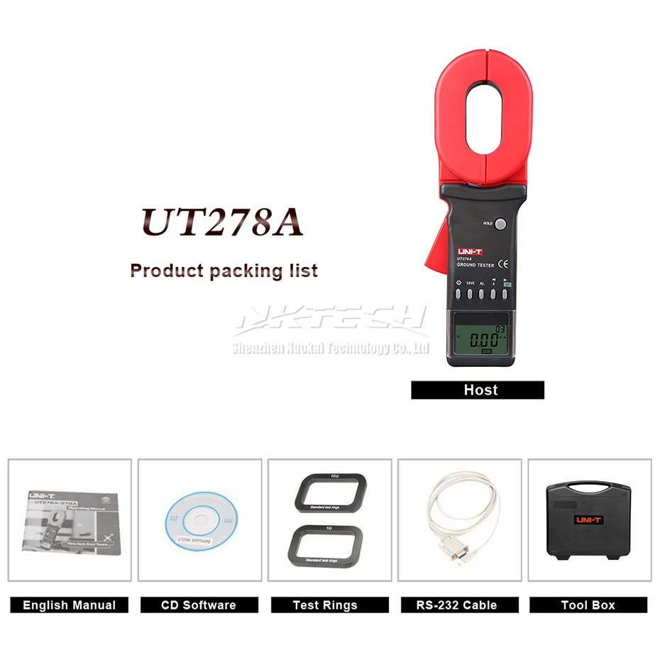 UNI-T UT278A UT276A UT275 UT273 Зажим заземления тест er цифровой измеритель сопротивления заземления Тестер Утечки тока Мегаомметр