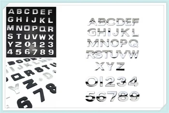 

Car accessories 3D metal digital sticker letter auto decoration for Honda City OSM FC Small PUYO Element Step REMIX CRV
