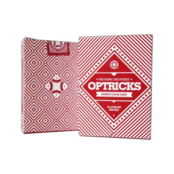 

Optricks Red Animated Playing Cards Poker Size Deck USPCC Custom Limited Sealed Magic Props