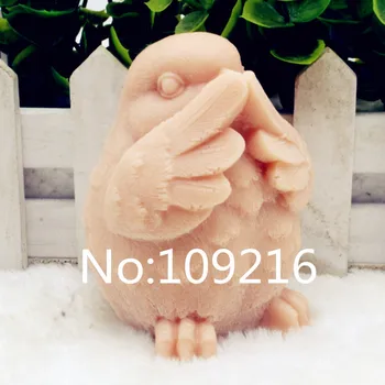 

New Product!!1pcs 3D Chicken Covers His Mouth (zx196) Food Grade Silicone Handmade Soap Mold Crafts DIY Mould