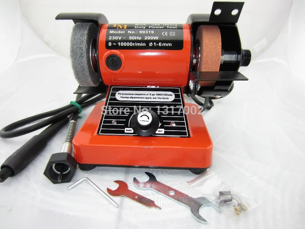 Mini Polisher grinding with Flexible Shaft & Wrenches, TM buffing motor