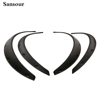 

Carbon Fiber Style Fender Flare Wheel Lip Body Kit Universal For Car Truck Car Mudguard Mud Flaps Splash Guards Cover x 4pcs