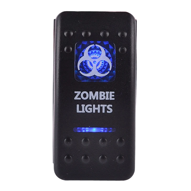 LED Rocker Switch SPST ON OFF illuminated Blue Light