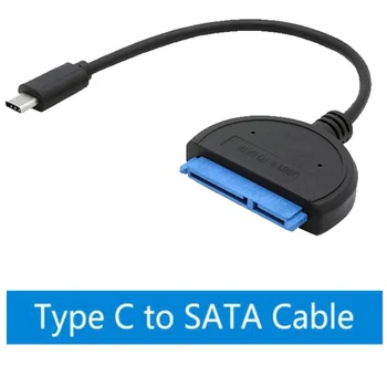 

Type C SATA 3 Cable Sata to type C Adapter Up to 5 Gbps Support 2.5 Inch External SSD HDD Hard Disk Drive 22 Pin Sata III Cable