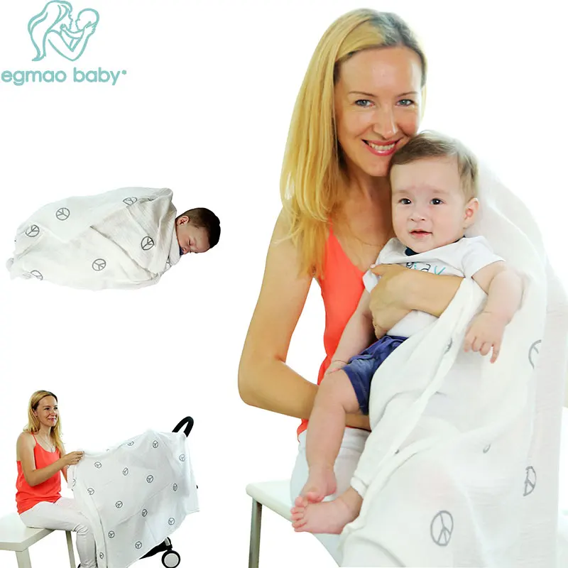

3Pcs Muslin Baby Swaddle 47*47" Baby Blanket Bedding Cotton Wrap Envelope Swaddle Towel For Newborn Sleep Wrap Diaper Swaddle