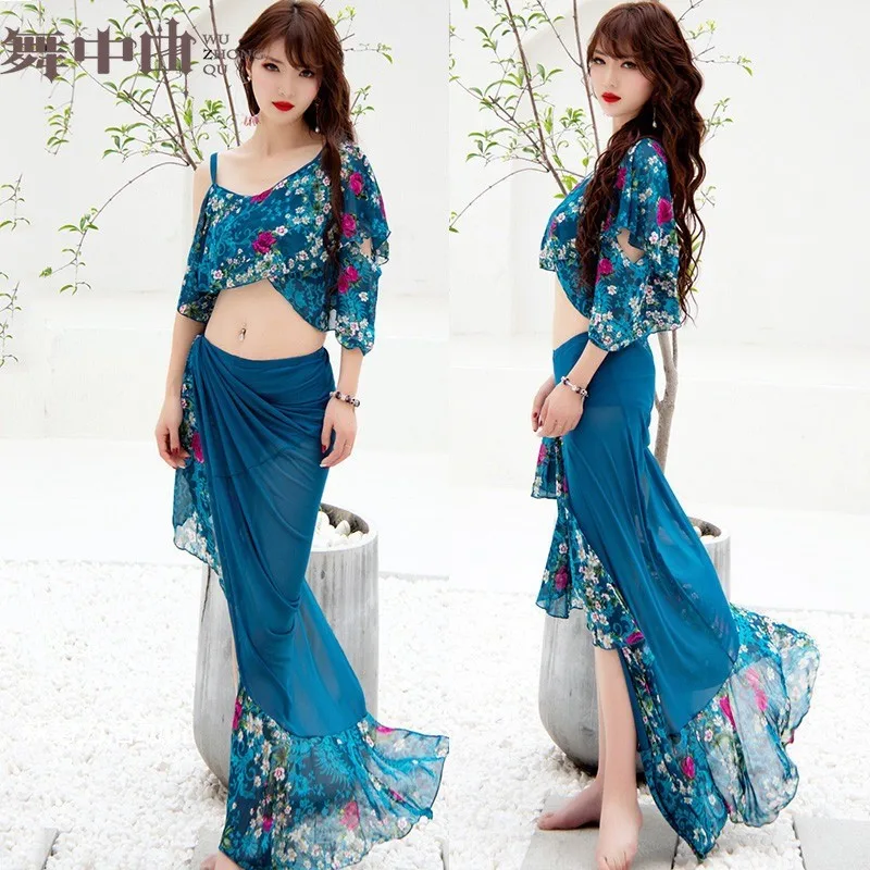 

Belly Dance Costume For Women Sexy Belly Dancing Skirt Professional Dancer Outfit Suit M L