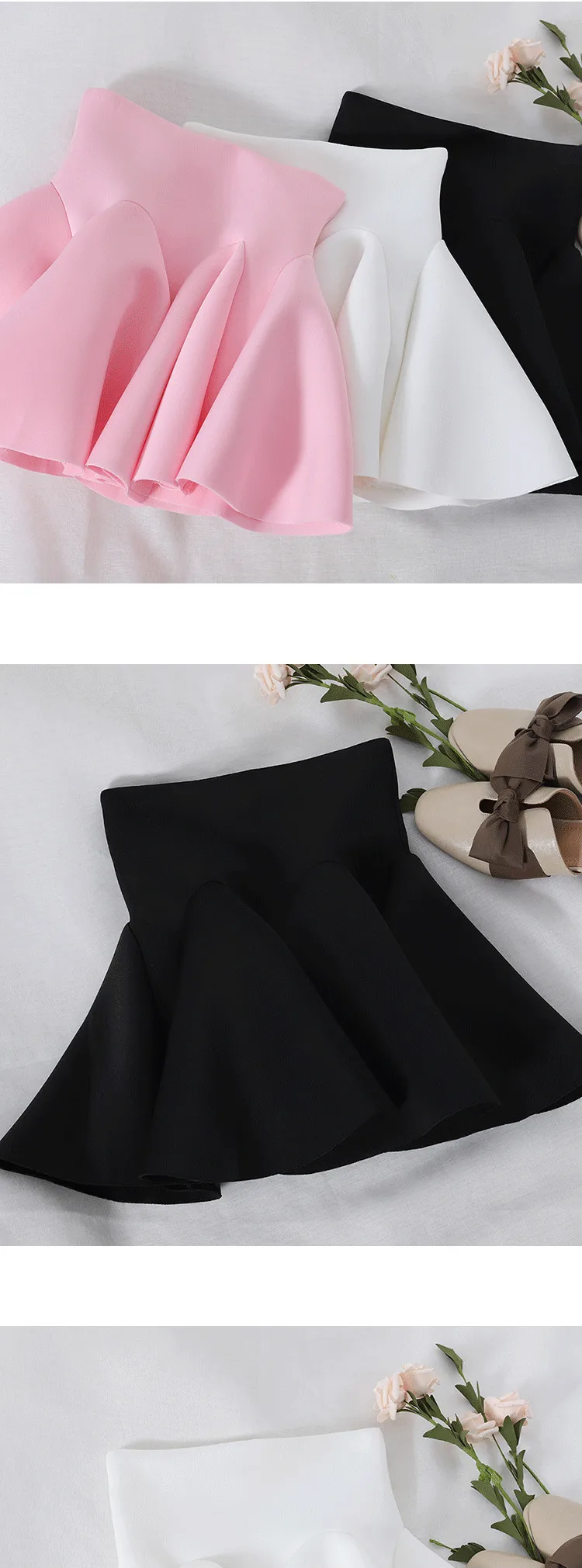 Korobov корейские женские юбки с высокой талией на молнии весна осень новая линия элегантный дизайн розовая юбка плиссированные мини-юбки 77749