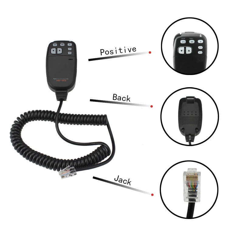 

Hand Microphone HM-98S Speaker Mic Replacement DTMF Microphone For ICOM IC-2100H IC-2710H IC-2800H Radio