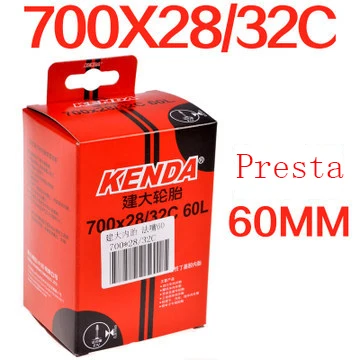 KENDA велосипедная камера шины 700C 700* 18-23C 700* 23-25C 700* 28-32C 700* 35-43C AV/FV MTB Дорожная велосипедная камера Schrader Presta - Цвет: F283260L