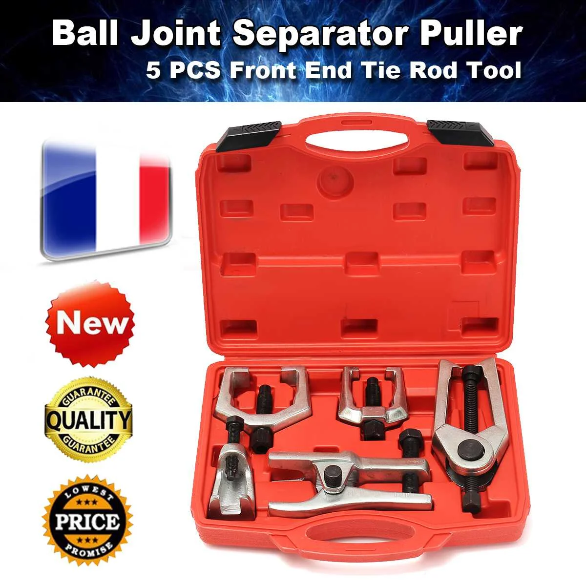 

5Pcs Front End Service Tool Kit Ball Joint Tie Rod Set Pitman Arm Puller Remover Heavy Forged Alloy Steels Tool