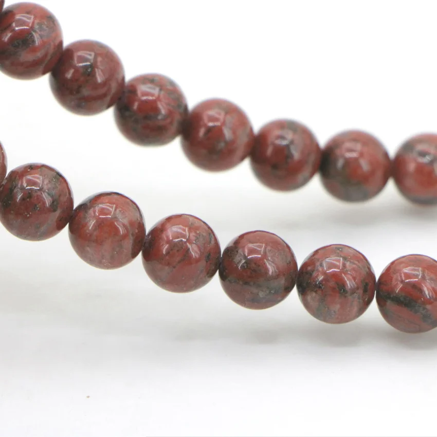 Dark Red Bloodstone Jasper Loose Beads (8)