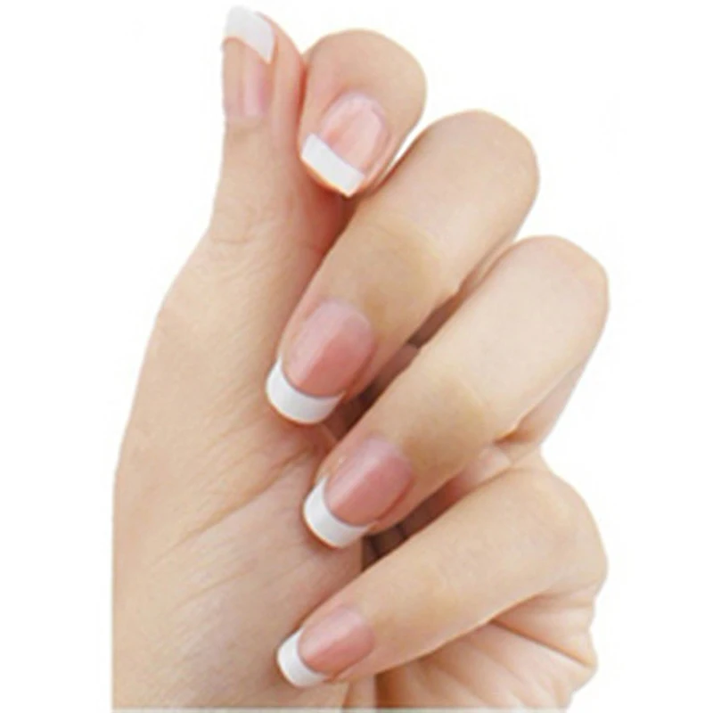 1 Set Artificial Fake Nail Tips Natural DIY False Nail Art White Manicure Accessories OR88