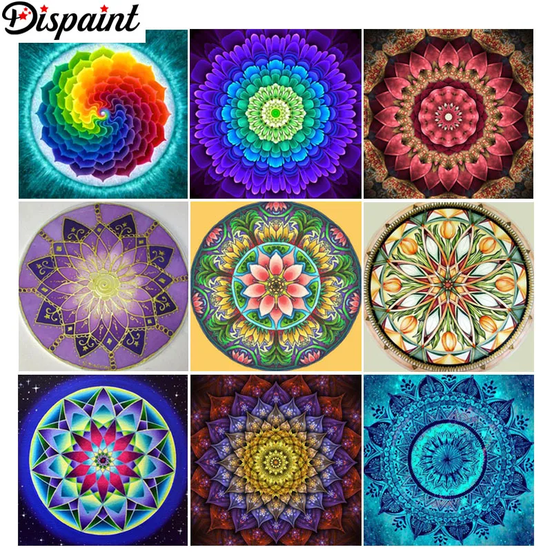 

Dispaint Full Square/Round Drill 5D DIY Diamond Painting "Mandala scenery" 3D Embroidery Cross Stitch 5D Home Decor Gift