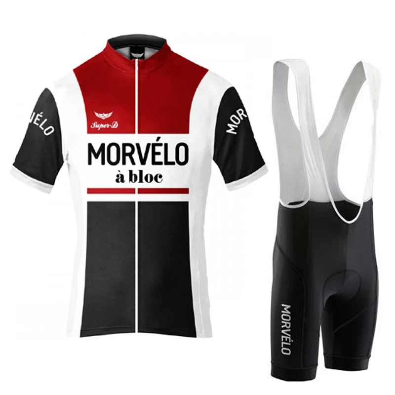 Команда Morvelo велосипедная одежда 3D гелевые прокладки нагрудник шорты трикотажный комплект для велоспорта быстросохнущие Мужские дышащие pro Maillot Culotte K122008 - Цвет: 015
