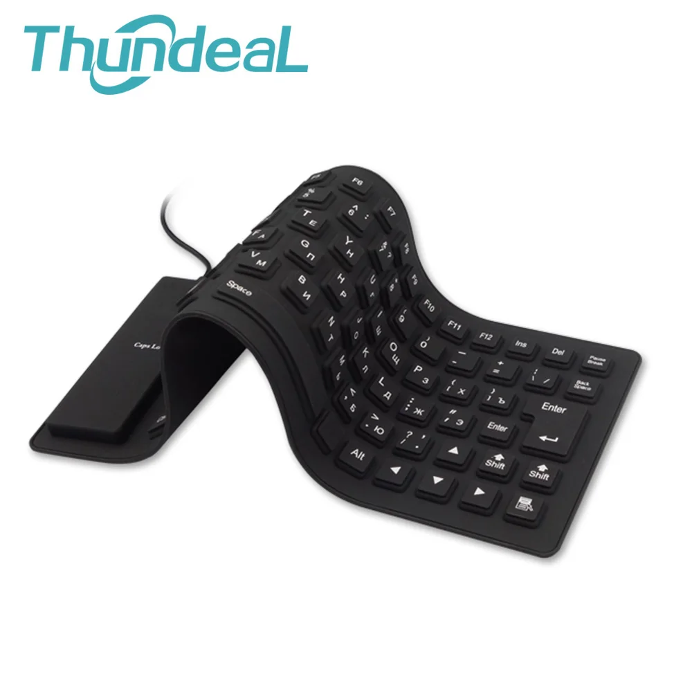

85keys Russian Version Letters Wire USB Interface Silicon Keyboard Russian Layout Teclado Waterproof for PC Laptop Keyboard fold