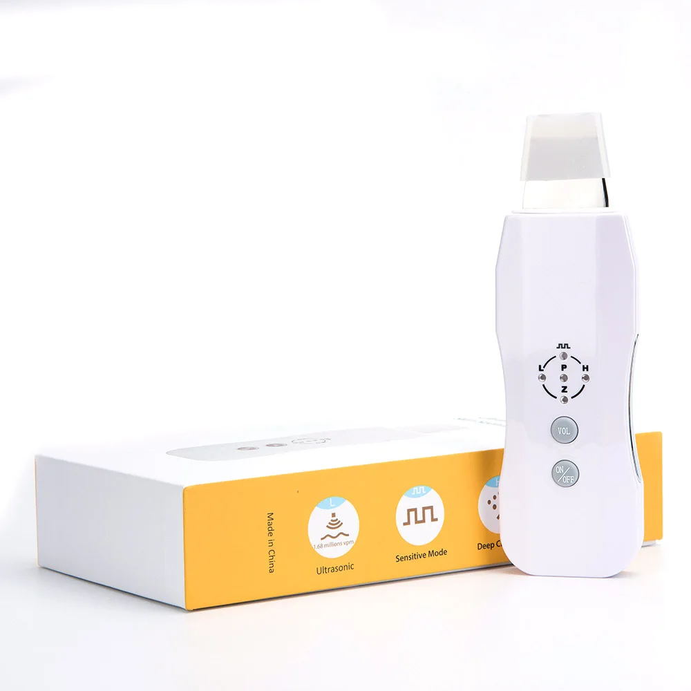  Anion + Ultrasonic Face Skin Cleaner Spatula for Gentle Peeling Skin Clean Ion Therapy and Face LED