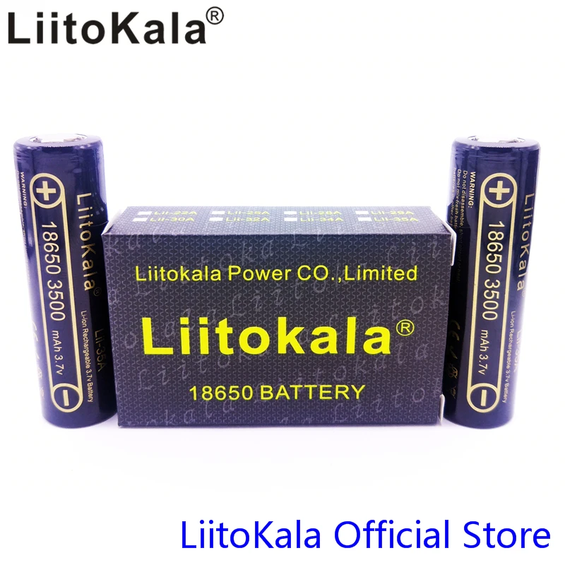 Оригинальные LiitoKala Lii-35A 3,7 V 3500mAh 10A разрядные перезаряжаемые батареи для 18650 батареи/БПЛА