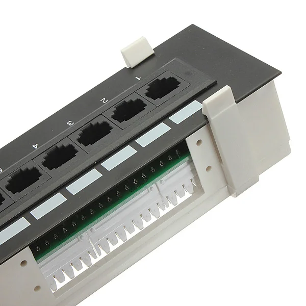 Мини Патч панель RJ45 12 портов CAT5E сетевое настенное крепление для стойки кронштейн