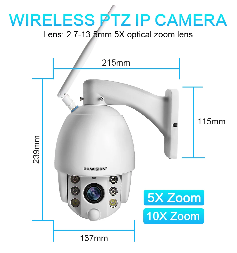 HD 1080P 5X/10X Zoom Беспроводная PTZ купольная IP камера wifi наружная двухсторонняя аудио связь+ динамик CCTV камера безопасности видео ИК 60 м