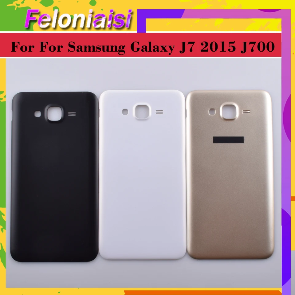 Для samsung Galaxy J7 2015 J700 J700F J700H J700M SM-J700F корпус крышка батареи задняя чехол дверь шасси