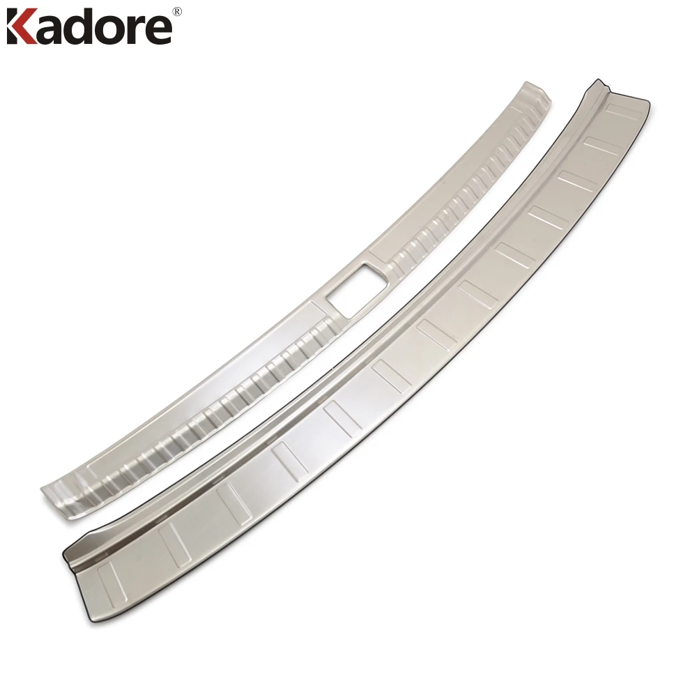 

Stainless Steel Inner & Outer Rear Bumper Protector Cover Trim For Volkswagen VW Atlas Teramont 2017 2018 2pcs Car Accessories
