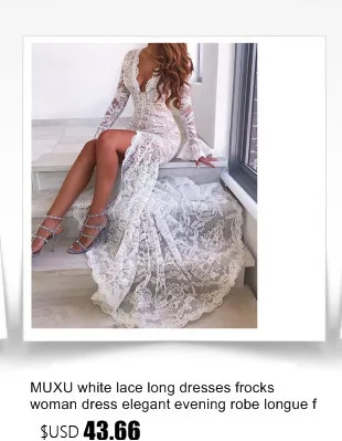 MUXU сексуальные белые кружевные прозрачные платья kleider Модное Длинное платье одежда для женщин Vestido sukienka Вечерние платья robe femme