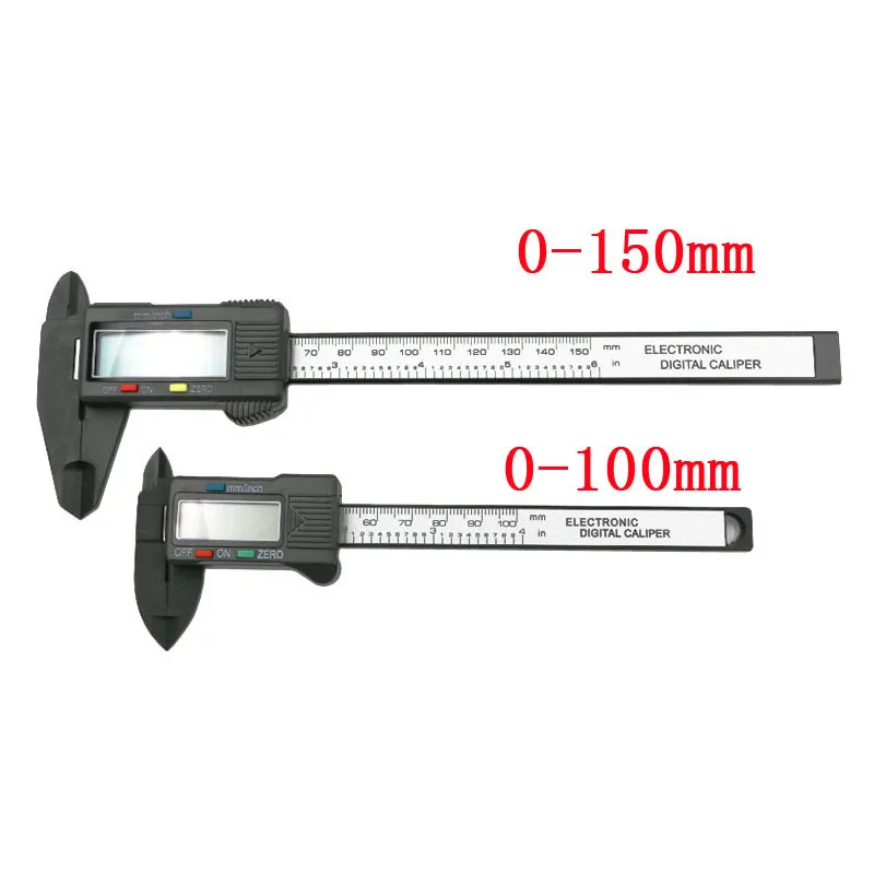 0-100/150 мм цифровой дисплей Пластиковый штангенциркуль измерение штангенциркуль цифровой Внутренний и наружный диаметр штангенциркуль