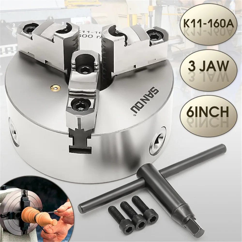 3-Jaw-K11-160A-Lathe-Metal-Chuck-Self-Centering-Hardened-Drilling-Mounting-160mm0
