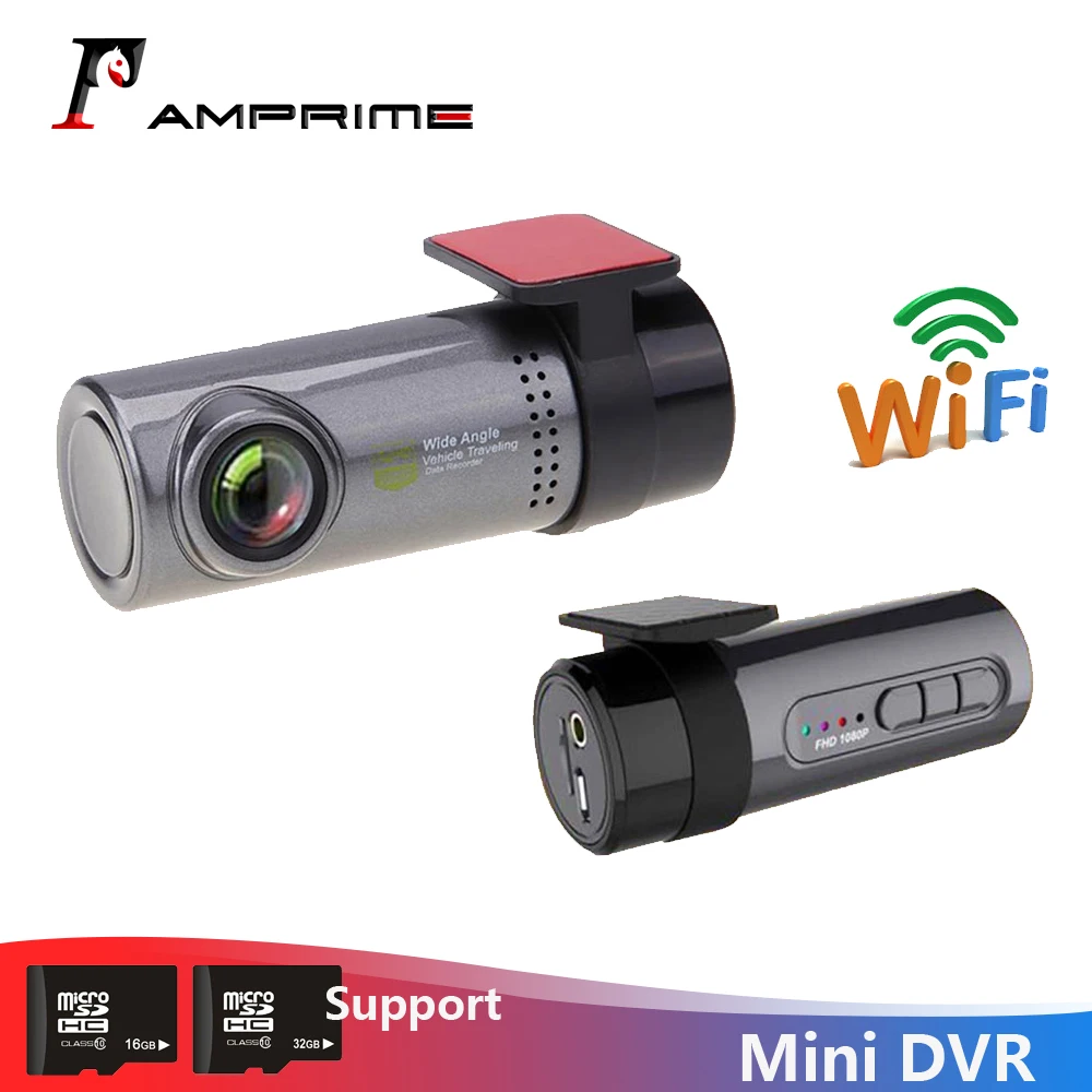 AMPrime Mini Car Dash Camera 30fps Full HD скрытый регистратор фронтальная видеокамера детектор
