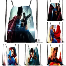 Custom Batman Superman Drawstring Backpack Bag for Man Woman Cute Daypack Kids Satchel (Black Back) 31x40cm#180531-01-38