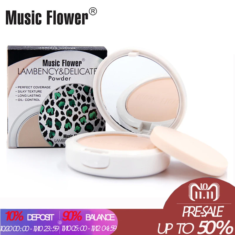 

Lambency&Delicate Powder Long lasting Face Base Powder Puff Oil-control Compact Powder Perfect Coverage Primer Foundation Makeup