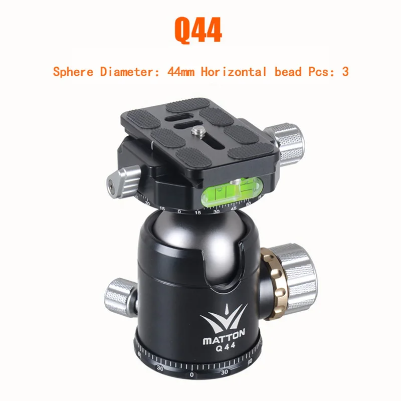 

Matton Q44 degree Panoramic Swivel Camera Tripod Head Ballhead Quick Release Plate Fitting For Sirui Benro Manfrotto