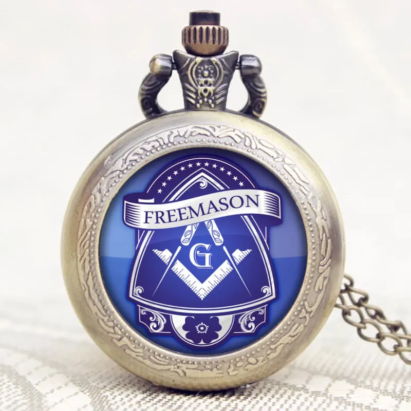 Hot Sale Masonic Freemason Freemasonry Theme Glass Dome Quartz Pocket