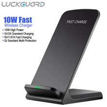 Оригинальное 10 Вт Беспроводное зарядное устройство для samsung Galaxy S10 Plus S9 S8 S7 Note 8 9 Qi стенд быстрое зарядное устройство для iPhone X Xs Max 8 Plus