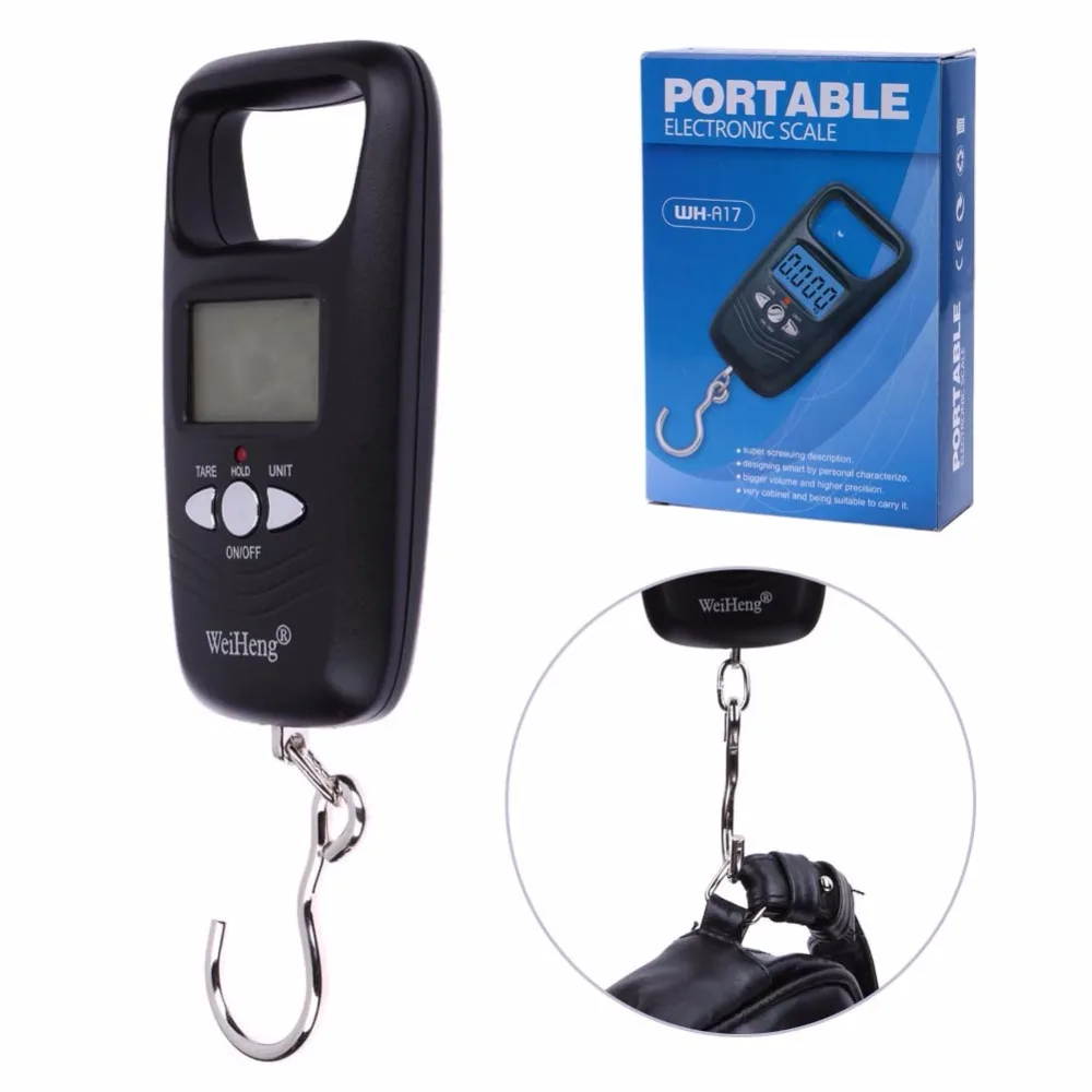 10Kg/5g 50kg/10g Portable Luggage Scale LCD Electronic Scale Hand Held Weight Digital Travel
