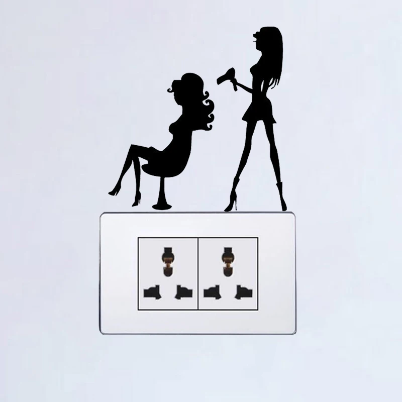 

Girl Hair Beauty Salon Vinyl Wall Decals Fashion Decor Switch Stickers 5WS1337