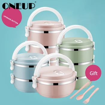 

ONEUP Lunch Box For Kids Food Container Thermal Bento Box With Compartments Home Decoration Accessories Kitchen Japanese Style