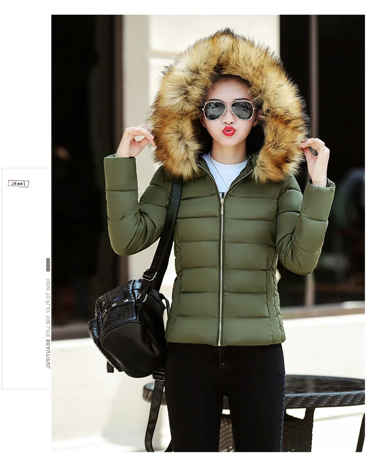 Top Fashion Limited Full Slim Cotton Jacket Heavy Hair Female Cotton-padded Coat Winter Coat Women