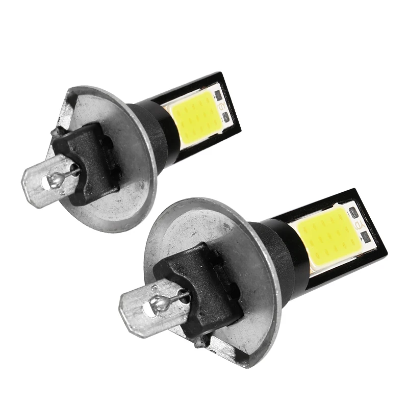 2 шт. автомобильные H1 led H3 COB светодиодные супер drl белые задние фары