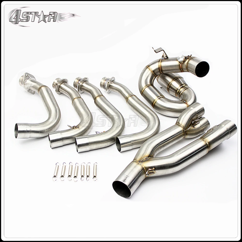 

Motorbike Silver System Front Exhaust Stainless Steel Pipe Tube For YAMAHA YZF R6 2006 2007 2008 2009 2010 2011 2012 2013-2018