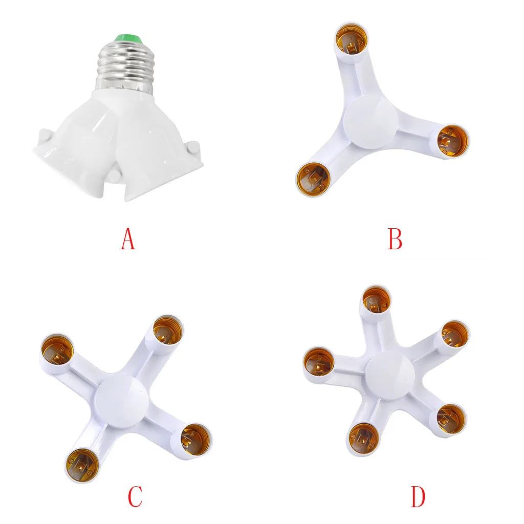 Адаптер основы лампы E27 до 2/7 E27 светодиодный адаптер-Конвертер розетка сплиттер светильник патрон лампы гнездо 85 V-250 V Адаптеры