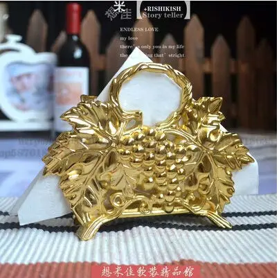 

Fashion hello kitty tissue rack napkin holder paper towel gold napkin rings plated tissue holder ZJJ002