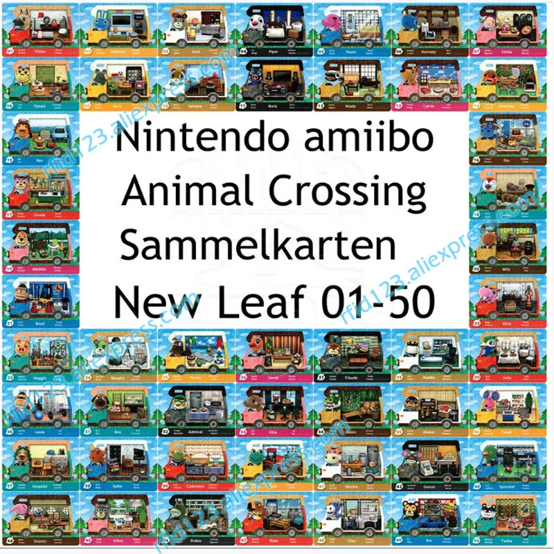 50 шт NFC Amiibo карта для работы с животными, лист, добро пожаловать, NFC печатная карта