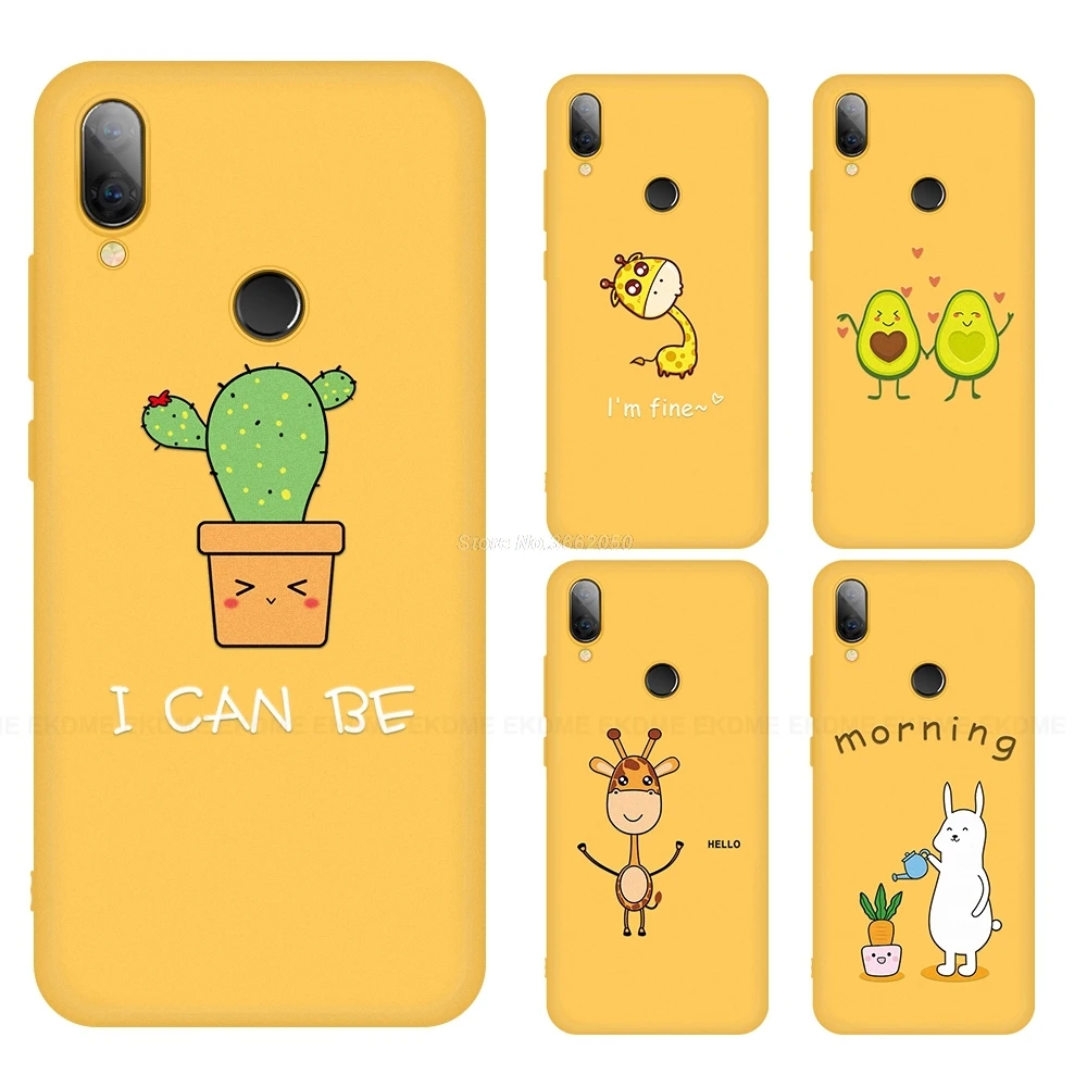 

Yellow Pattern Case For Redmi 6A 7 7A K20 Pro Note7 Pro Note 6 5 Pro Cactus Cartoon Case For Xiaomi Mi9 SE Mi9T Pro Mi 8 A2 Lite