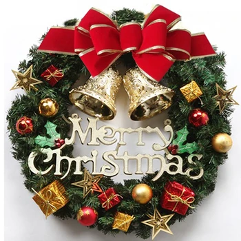 

Olayer 1pc Christmas Wreath Decorations 30CM Christmas Tree Ornaments Artificial Simulation Wreath Door Window Decoration